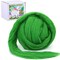 QMNNMA Wool Roving, Green Natural Wool Roving for Spinning, Soft Chunky Yarn for Wool Felting, Felting Pad, Felting Supply, Wool Yarn Bulk, Carded Stuffing